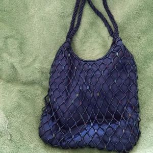 Magid Beaded Handbag- Vintage Blue